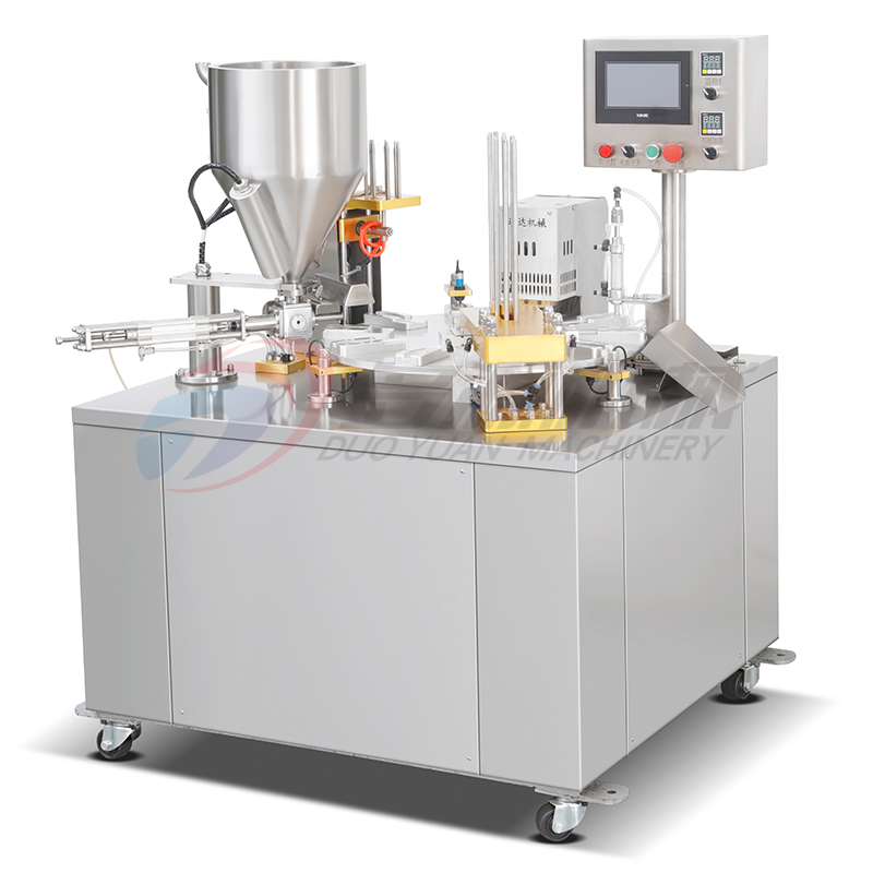 勺子蜂蜜封口机 转盘式灌装封口机